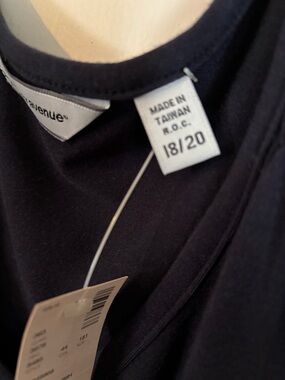 Avenue Soft Navy V-Neck Top